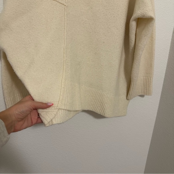 All Saints Lock Roll Neck Relaxed Fit Sweater Chalk White Size Medium Women’s - Picture 6 of 13